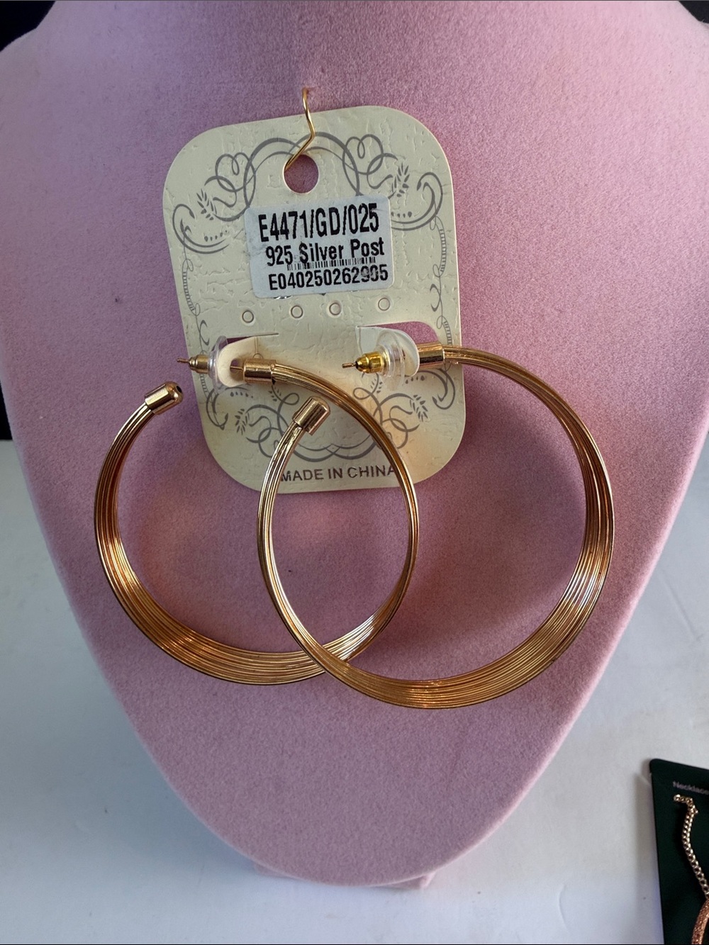 Gold Hoop Earrings NWT